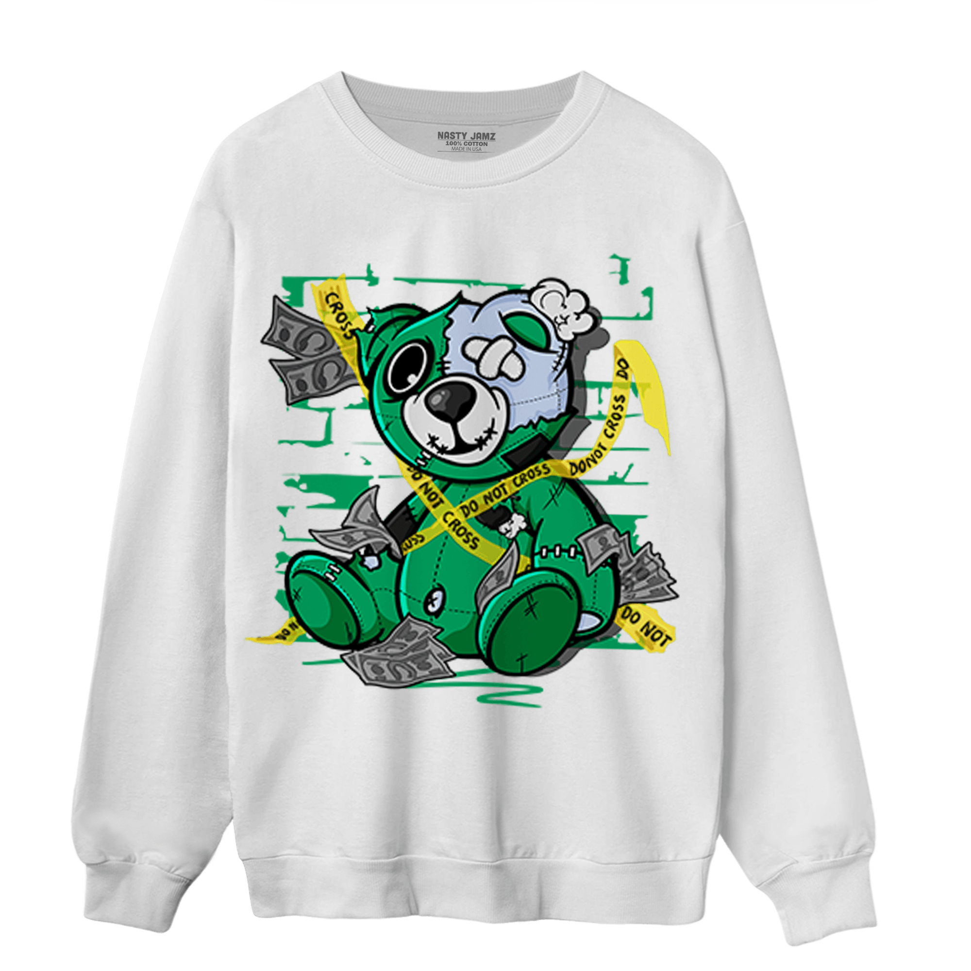 Lucky Green 5s Sweatshirt Match Money BER - NastyJamz