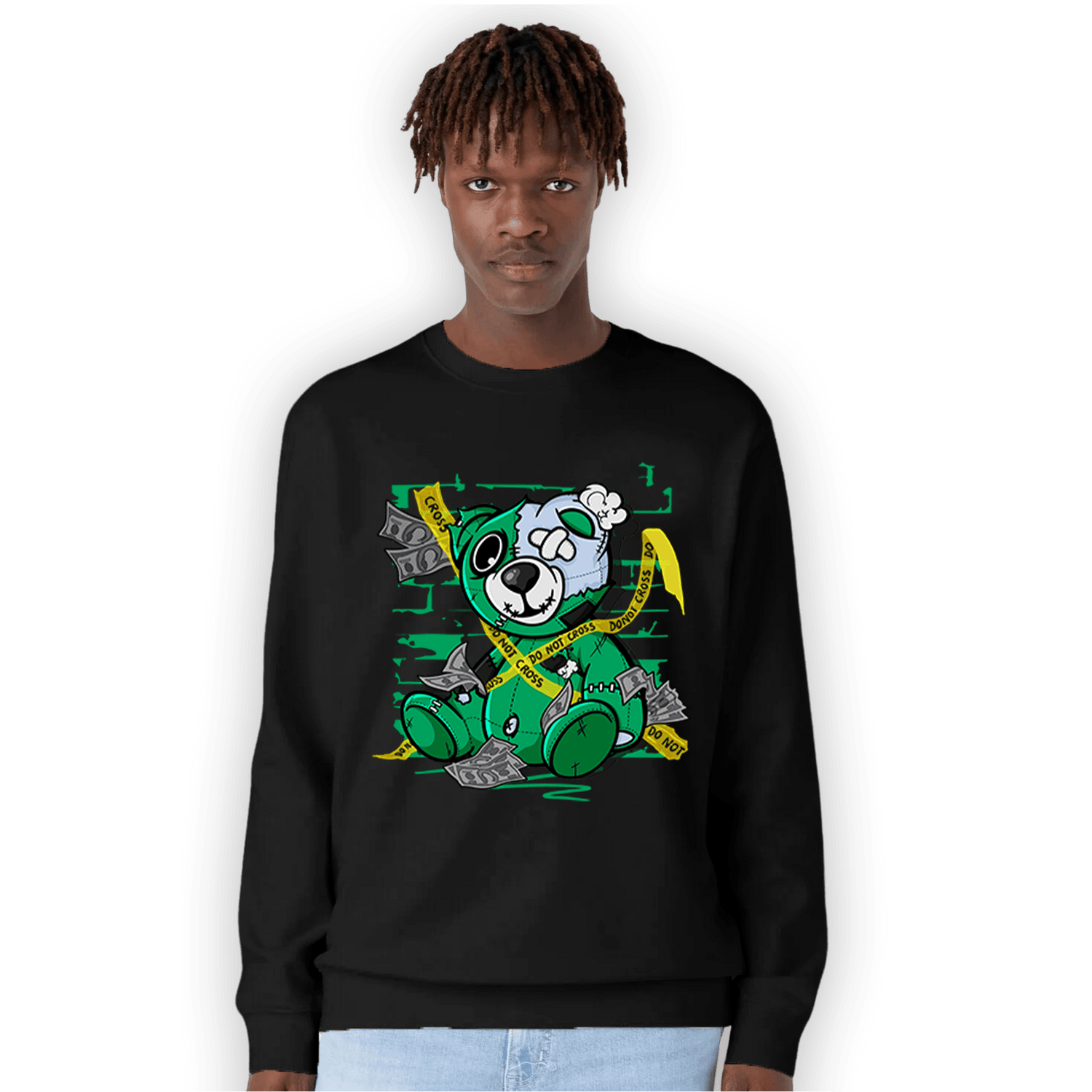 Lucky Green 5s Sweatshirt Match Money BER - NastyJamz