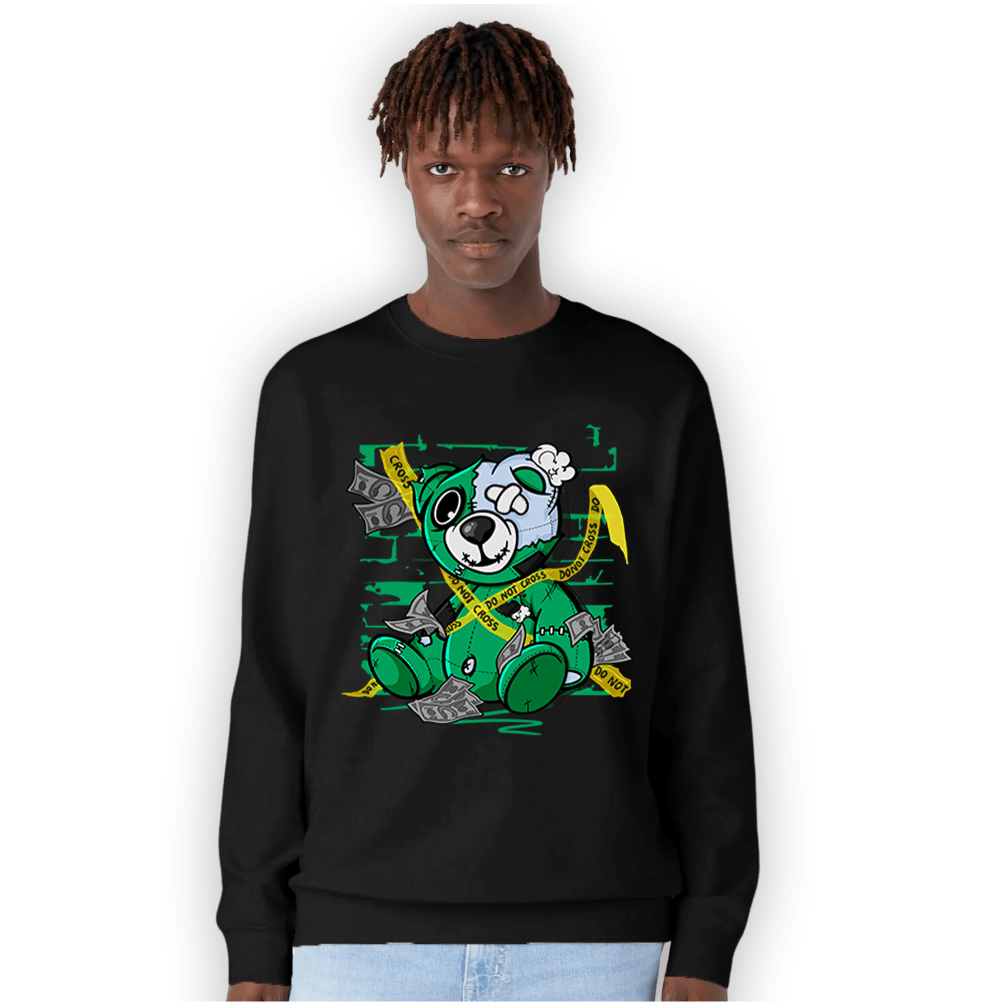 Lucky Green 5s Sweatshirt Match Money BER - NastyJamz