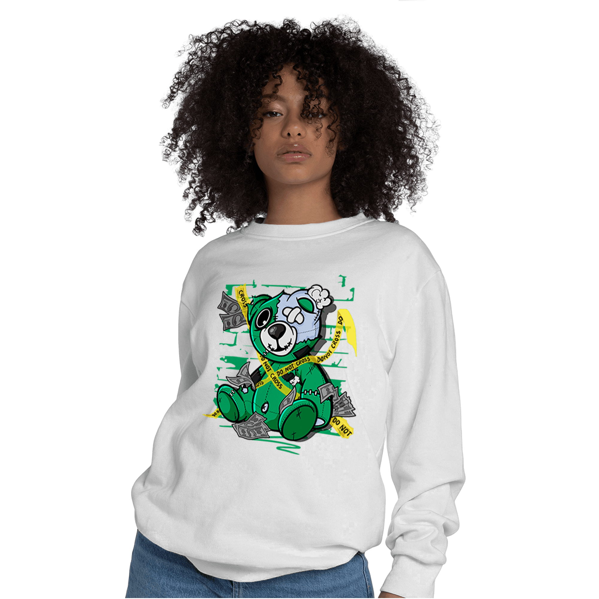 Lucky Green 5s Sweatshirt Match Money BER - NastyJamz