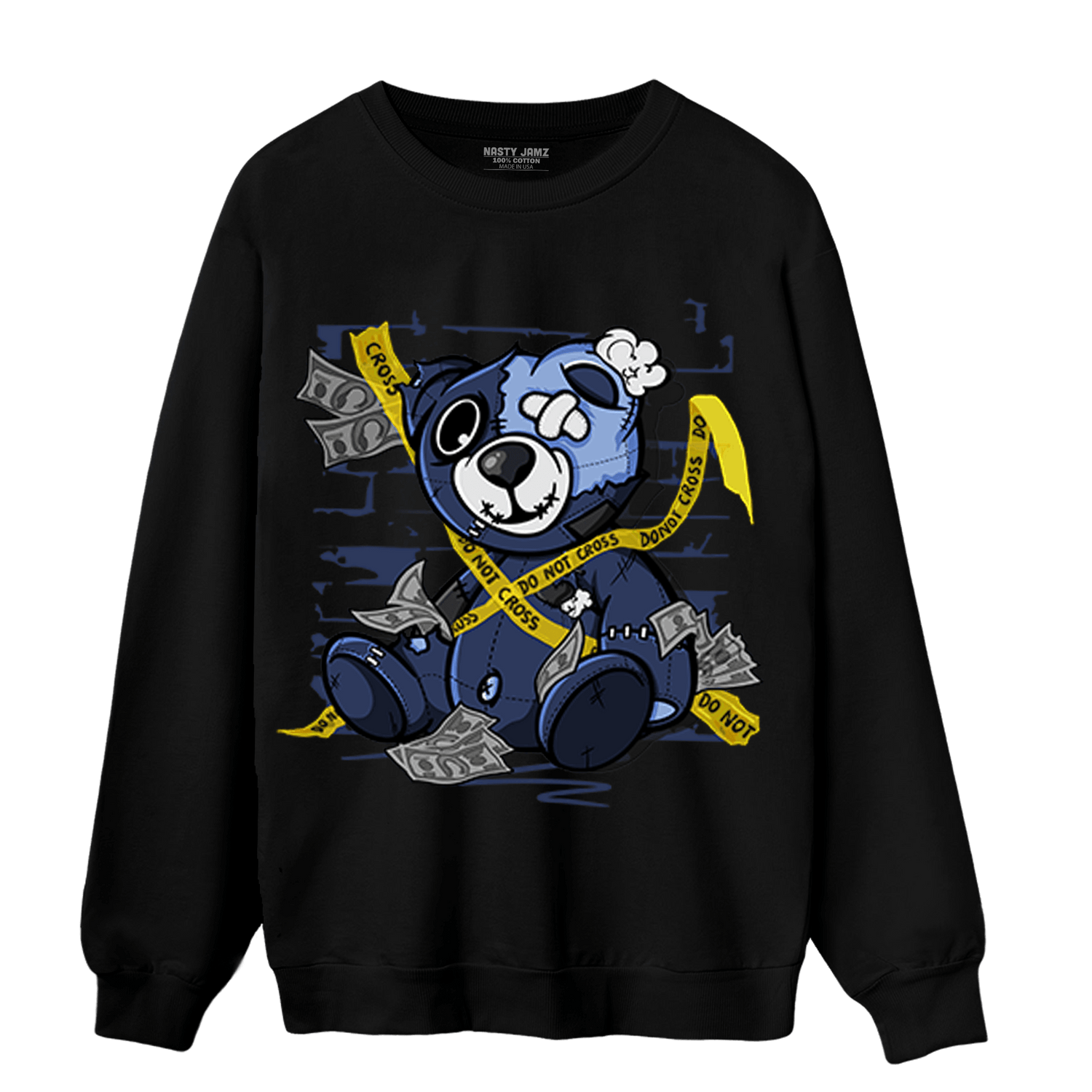 Midnight Navy 5s Sweatshirt Match Money BER - NastyJamz