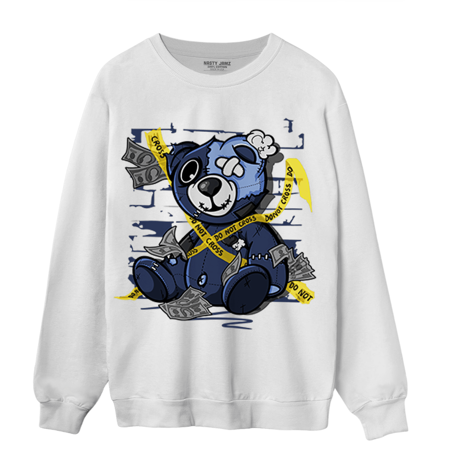 Midnight Navy 5s Sweatshirt Match Money BER - NastyJamz