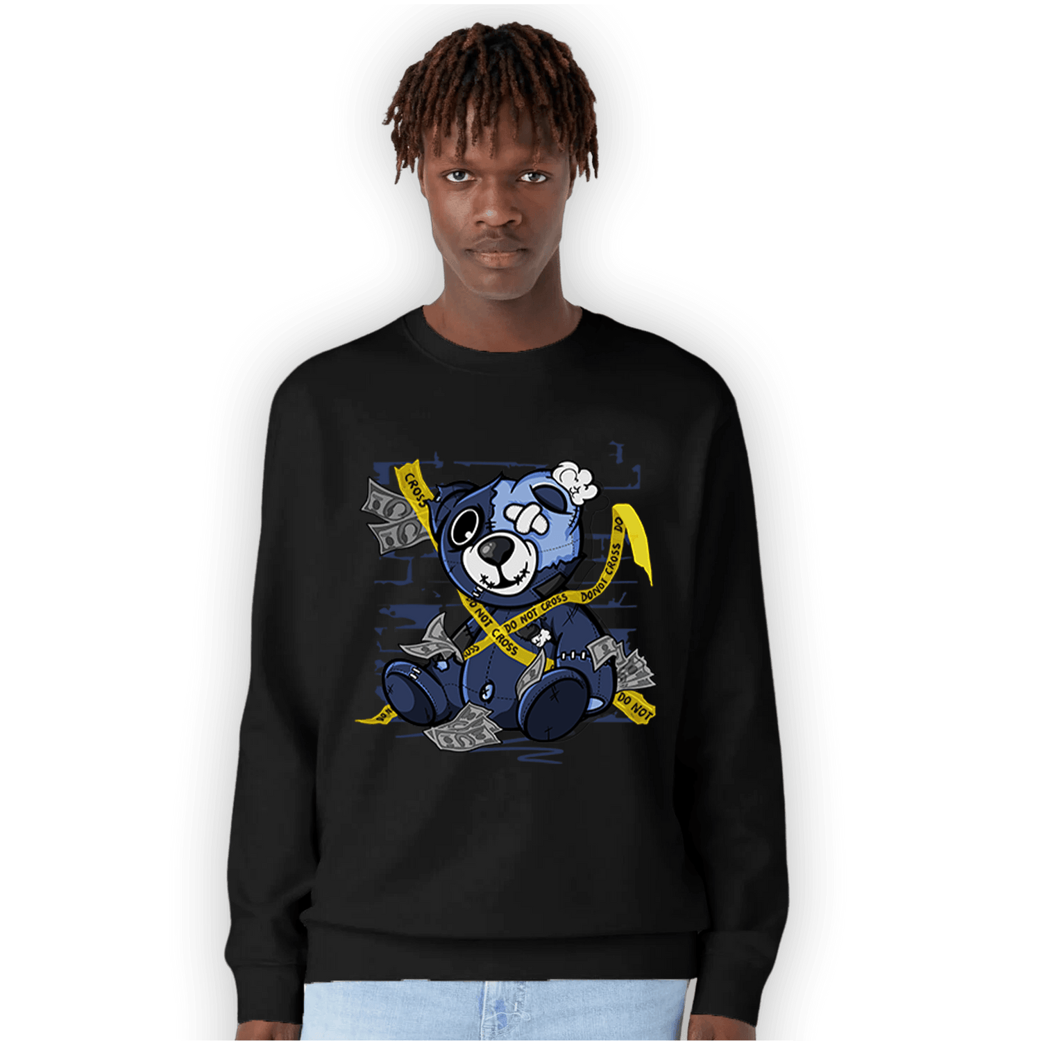 Midnight Navy 5s Sweatshirt Match Money BER - NastyJamz