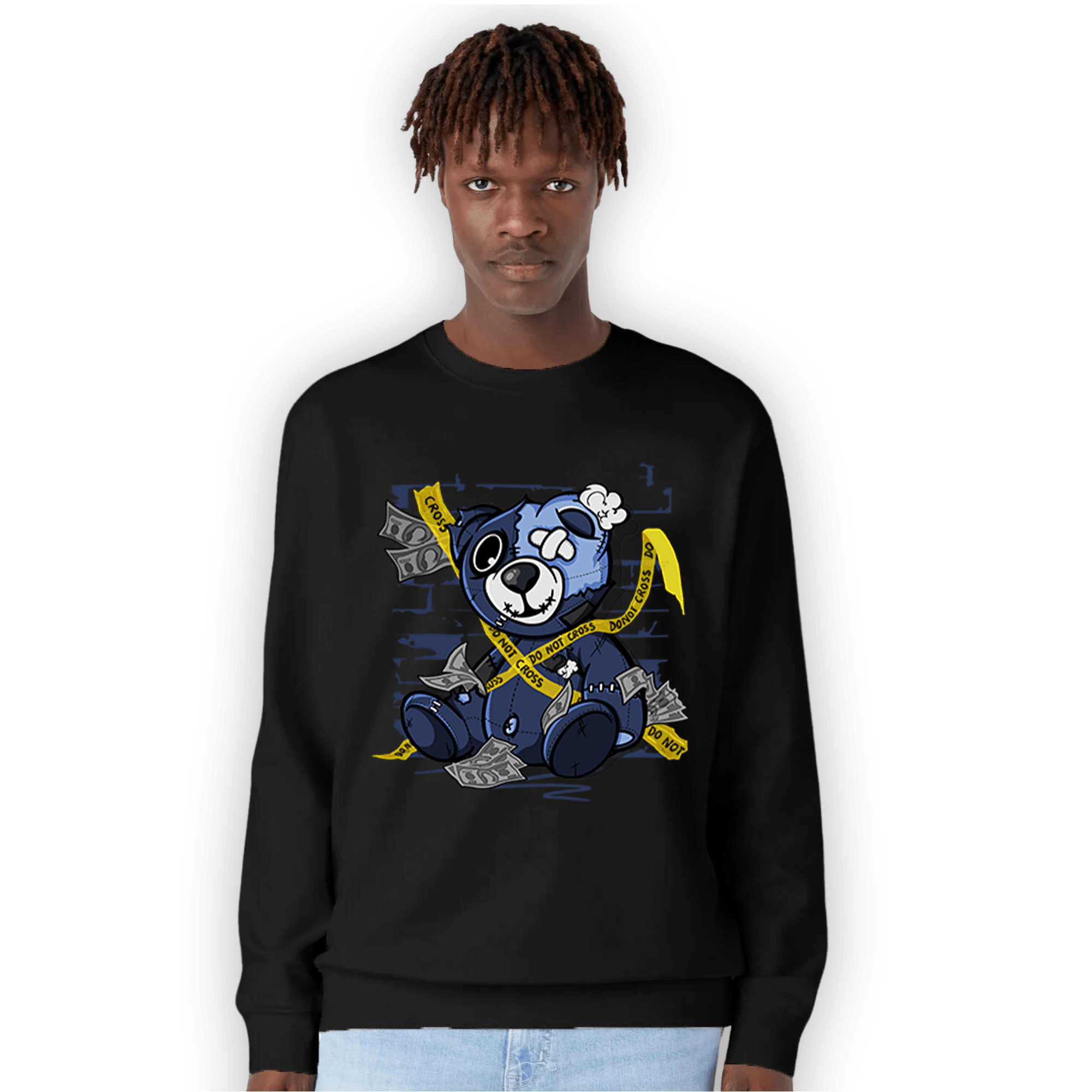 Midnight Navy 5s Sweatshirt Match Money BER - NastyJamz