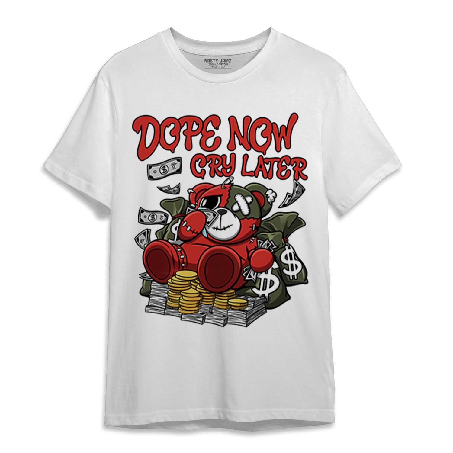 Dunk Low Mystic Red T Shirt Match Money Cry BER - NastyJamz