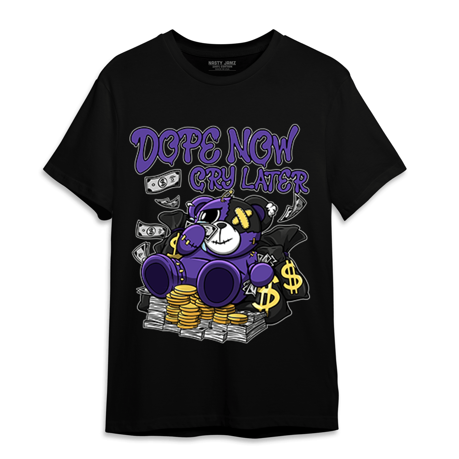 Field Purple 12s T Shirt Match Money Cry BER - NastyJamz