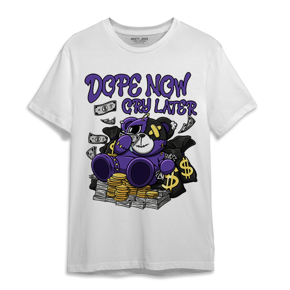 Field Purple 12s T Shirt Match Money Cry BER - NastyJamz