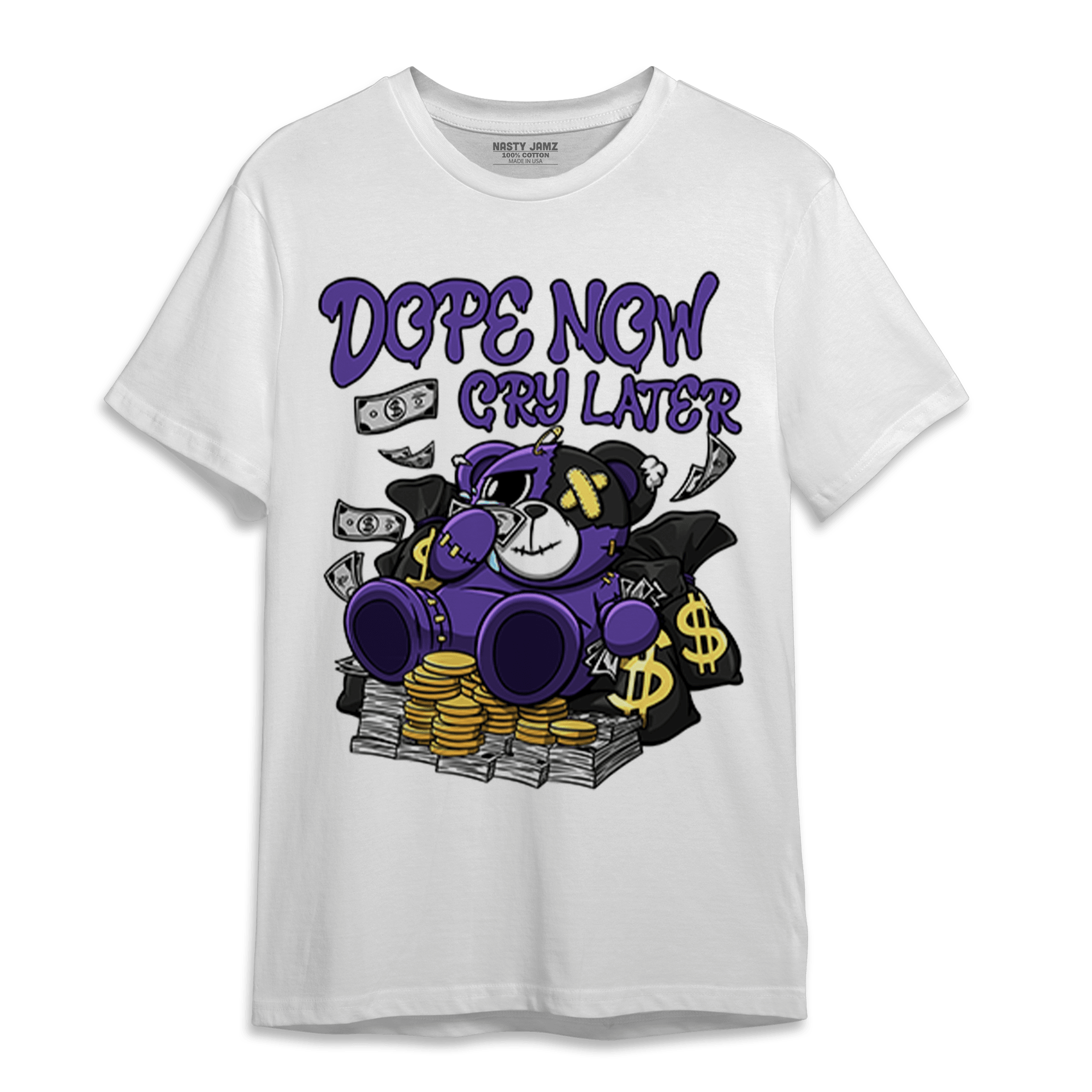 Field Purple 12s T Shirt Match Money Cry BER - NastyJamz