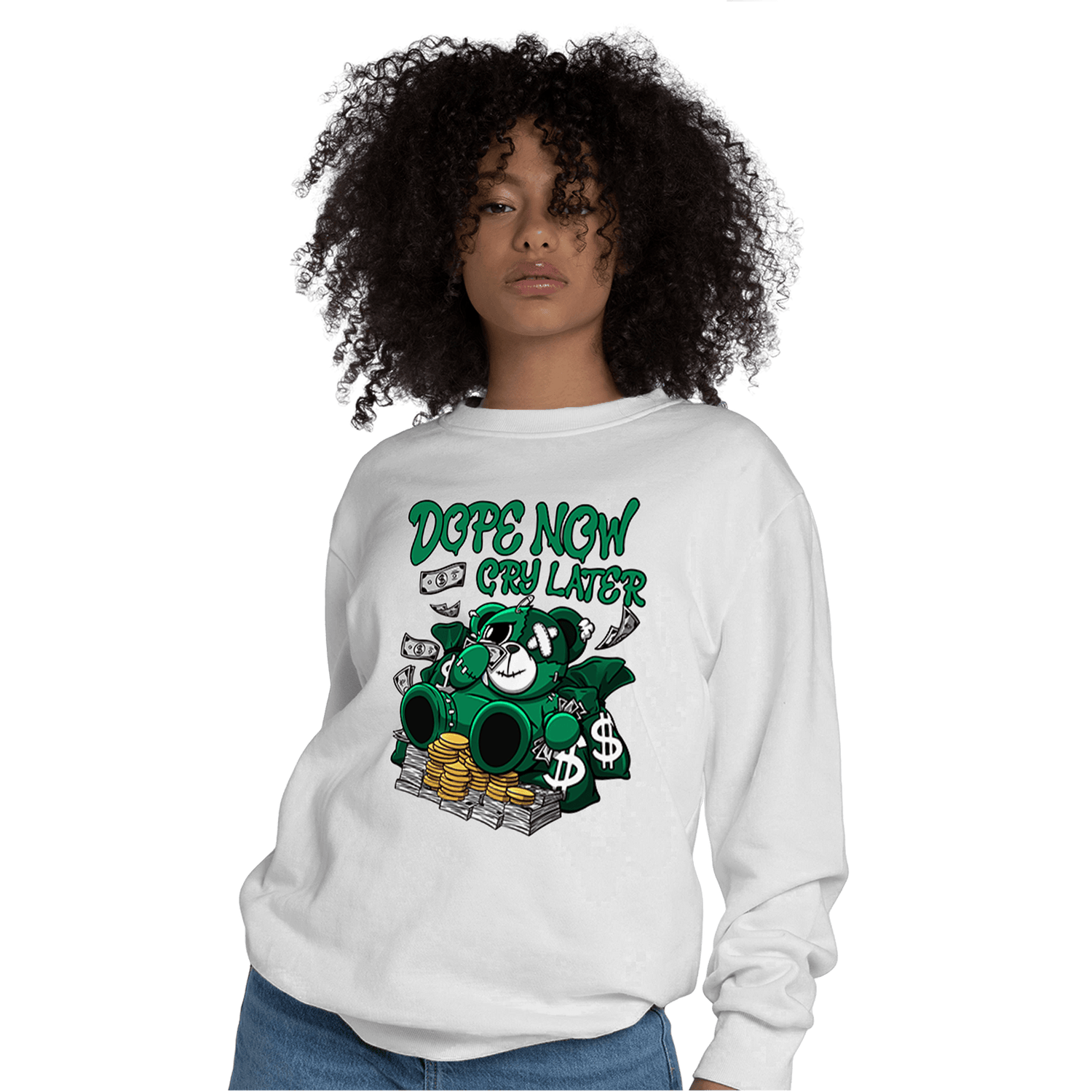 Celtic Lucky Green 1s Sweatshirt Match Money Cry BER - NastyJamz