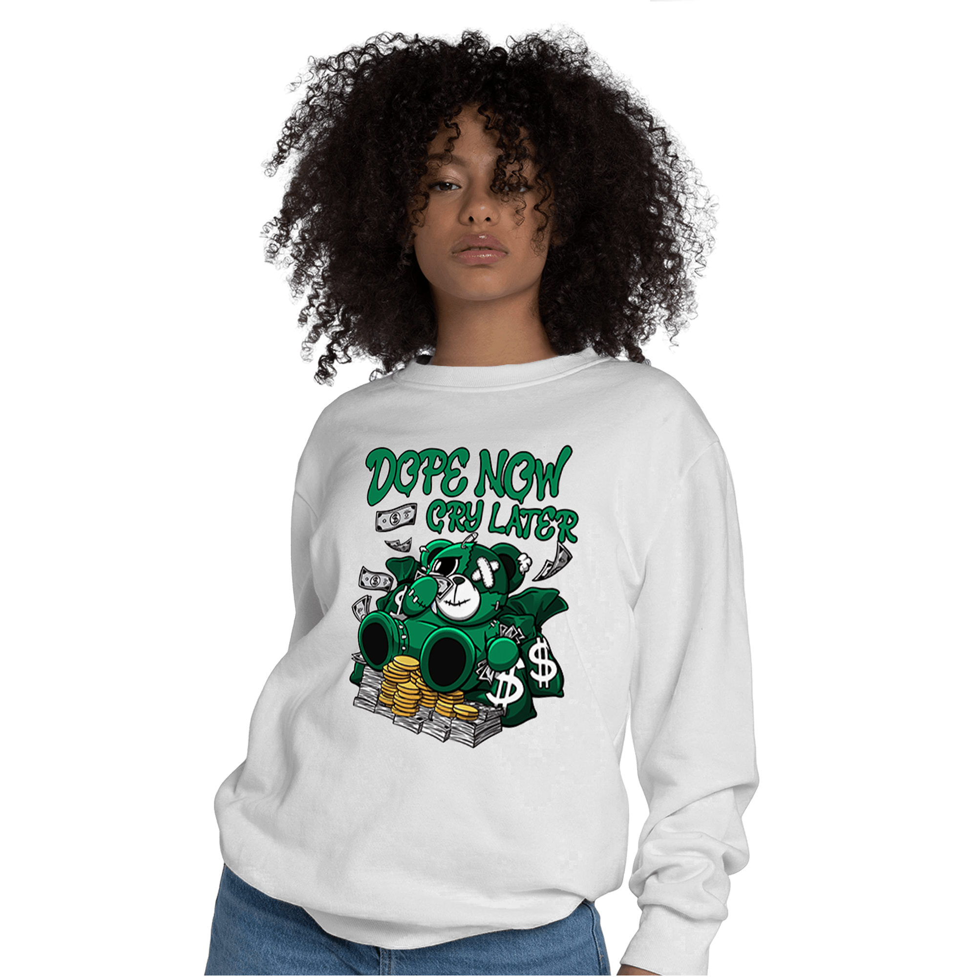 Celtic Lucky Green 1s Sweatshirt Match Money Cry BER - NastyJamz