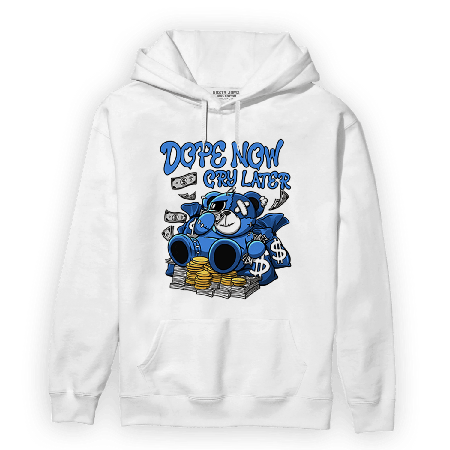 University Blue Toe 1s Hoodie Match Money Cry BER - NastyJamz