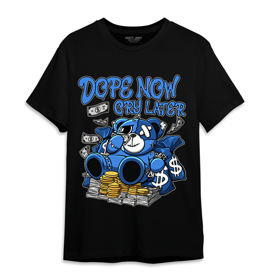 University Blue Toe 1s T Shirt Match Money Cry BER - NastyJamz