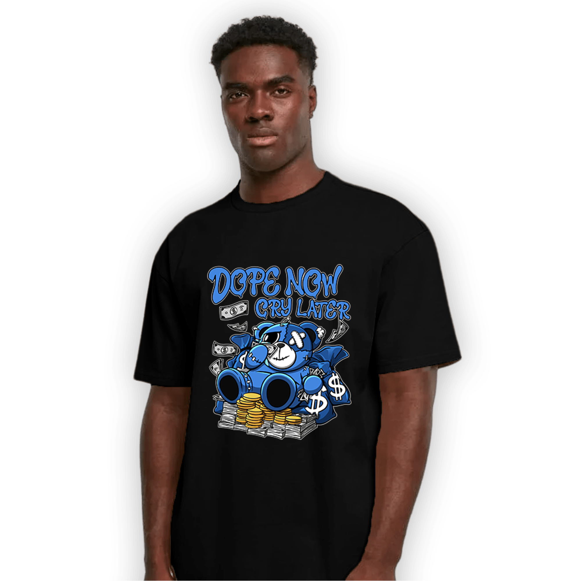 University Blue Toe 1s T Shirt Match Money Cry BER - NastyJamz
