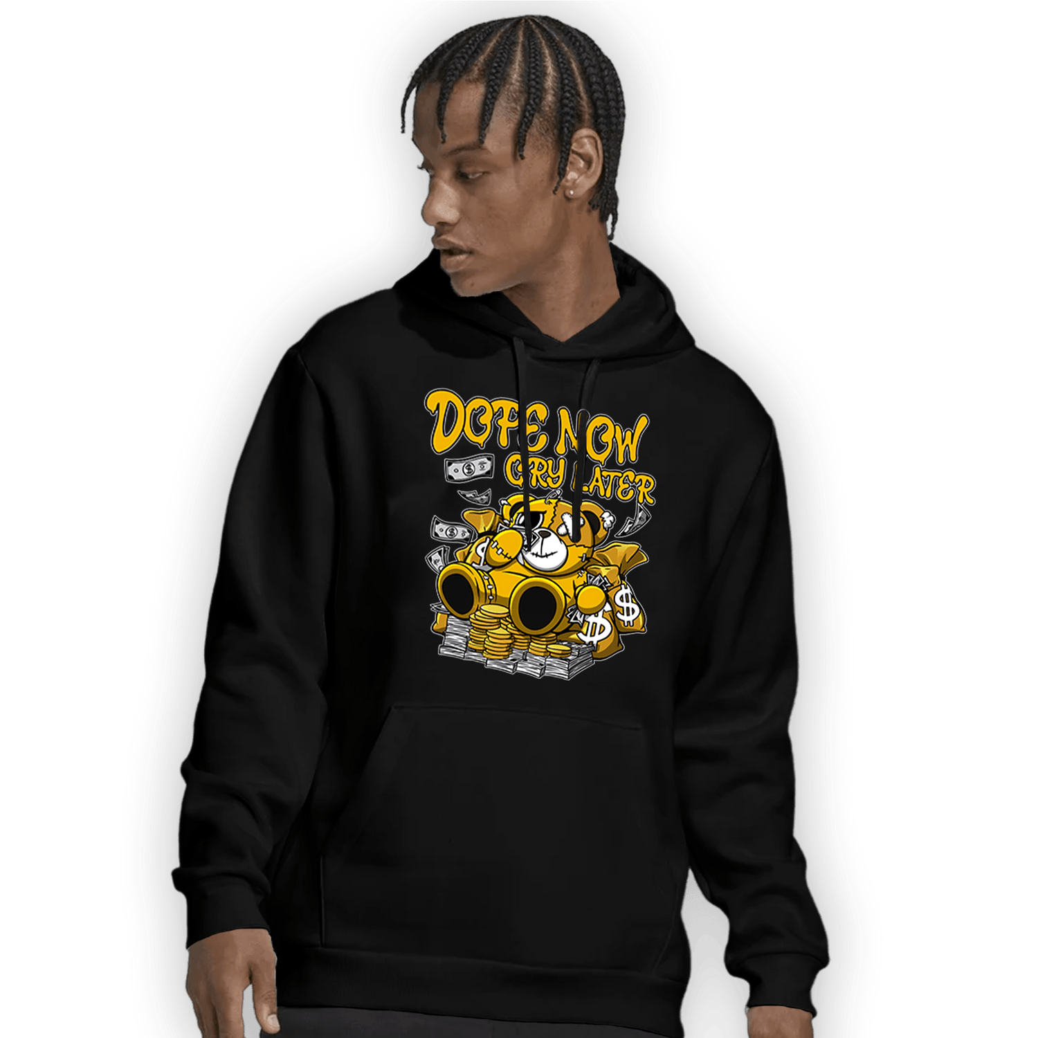 Yellow Ochre 1s Hoodie Match Money Cry BER - NastyJamz