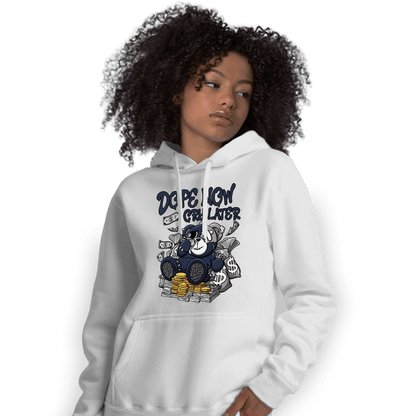 White Navy 3s Hoodie Match Money Cry BER - NastyJamz