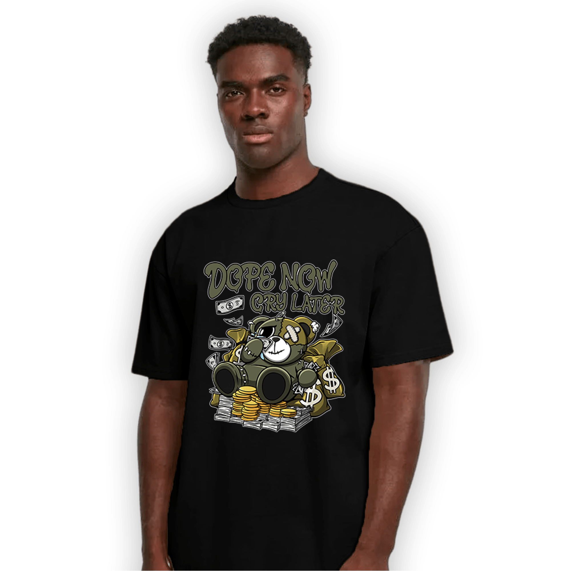 SE Craft Medium Olive 4s T Shirt Match Money Cry BER - NastyJamz