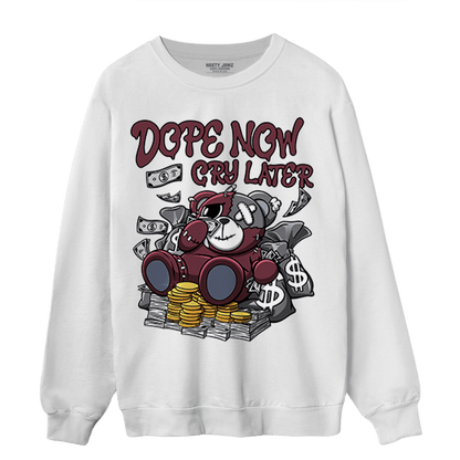 Burgundy 5s Sweatshirt Match Money Cry BER - NastyJamz
