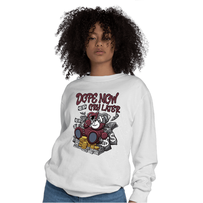 Burgundy 5s Sweatshirt Match Money Cry BER - NastyJamz