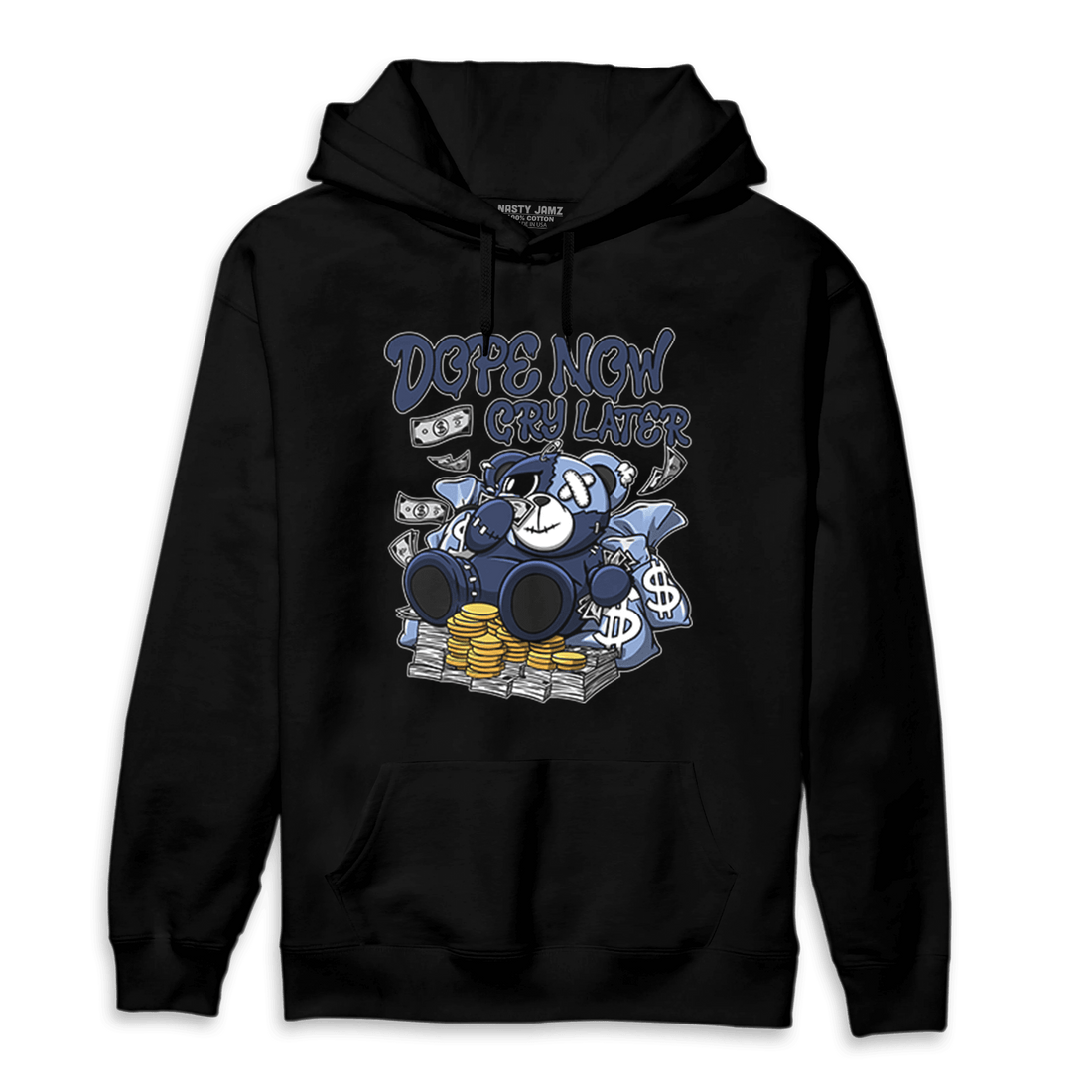 Midnight Navy 5s Hoodie Match Money Cry BER - NastyJamz