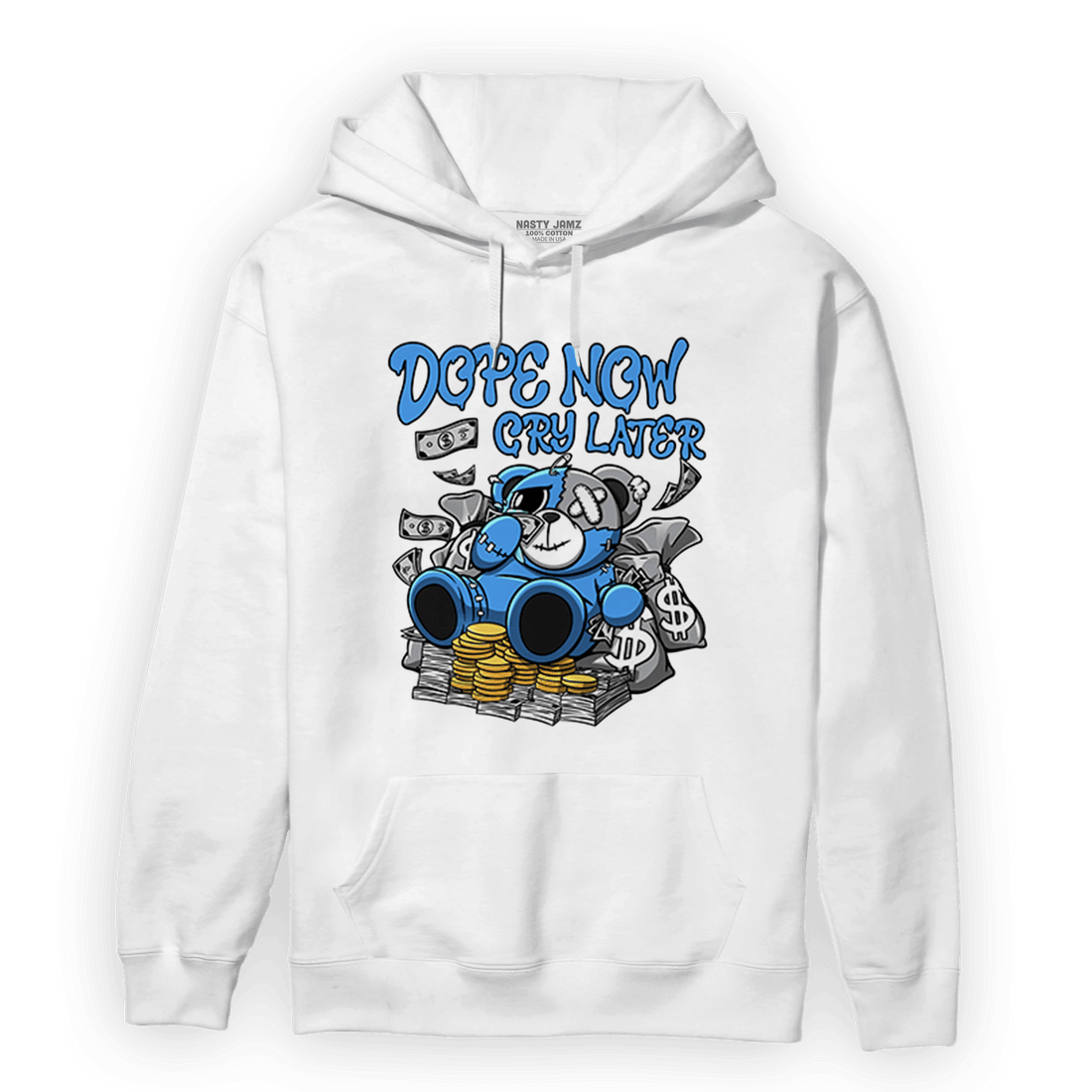 University Blue 5s Hoodie Match Money Cry BER - NastyJamz