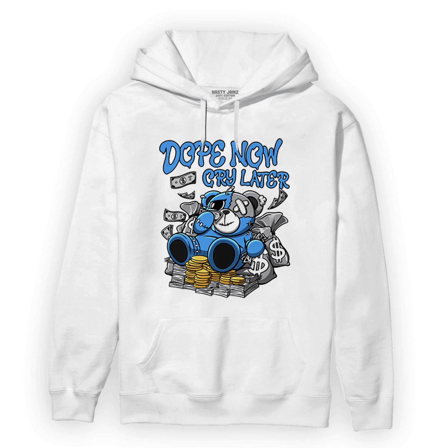 University Blue 5s Hoodie Match Money Cry BER - NastyJamz