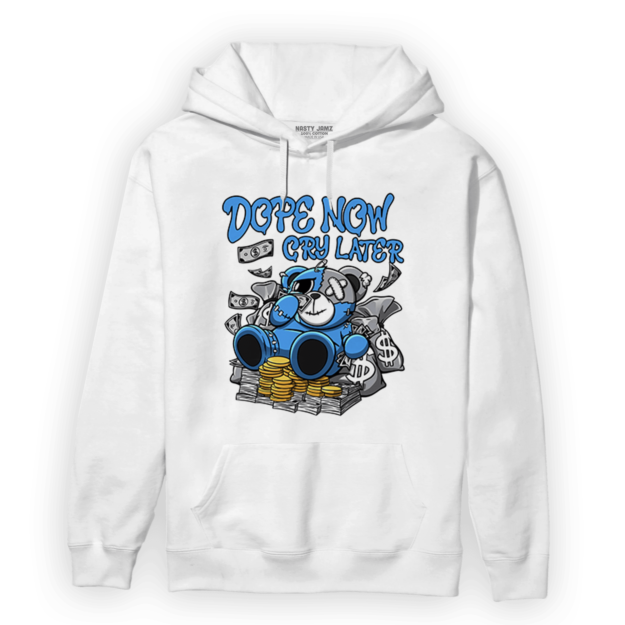 University Blue 5s Hoodie Match Money Cry BER - NastyJamz