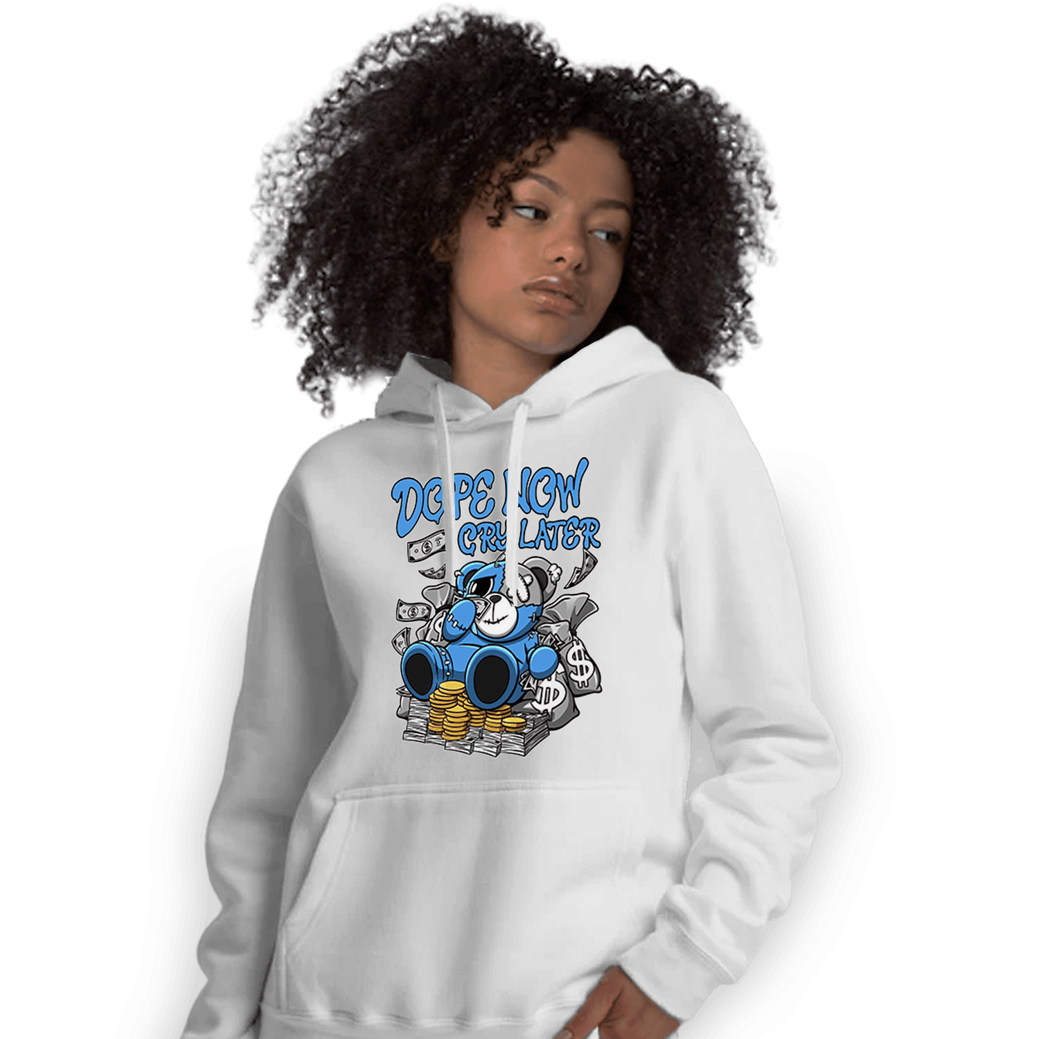 University Blue 5s Hoodie Match Money Cry BER - NastyJamz