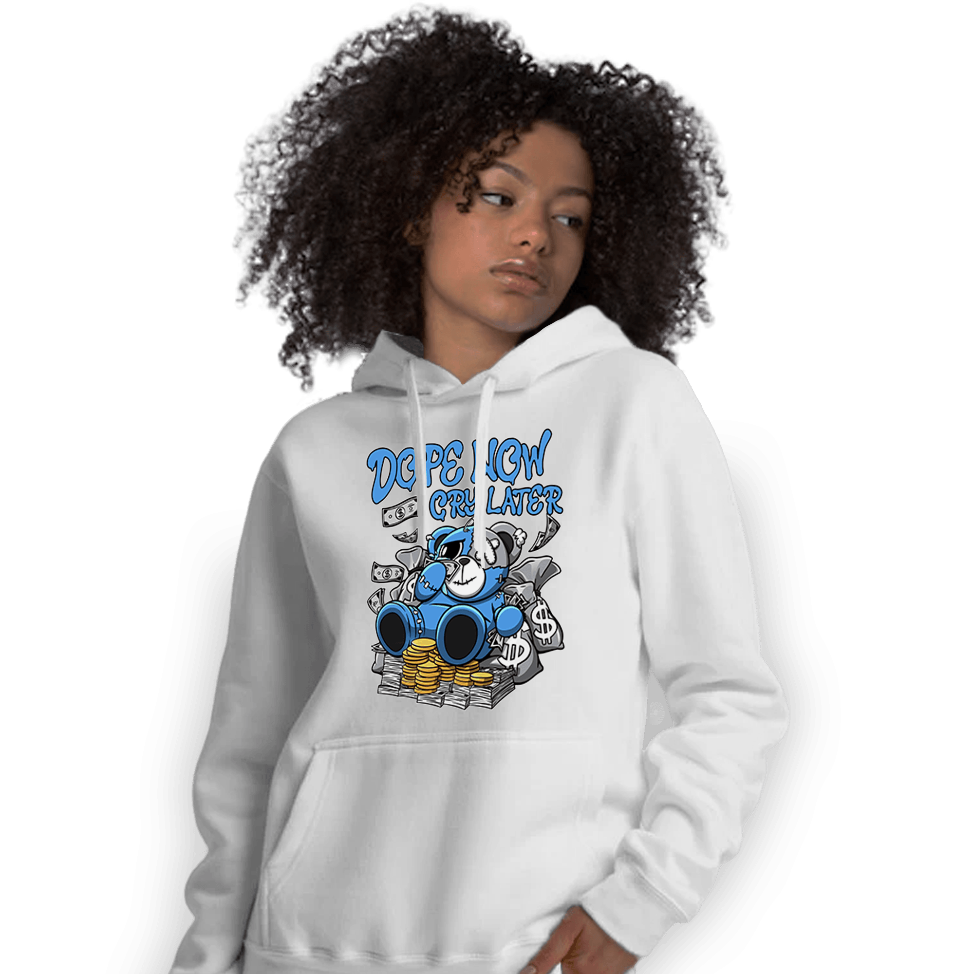 University Blue 5s Hoodie Match Money Cry BER - NastyJamz