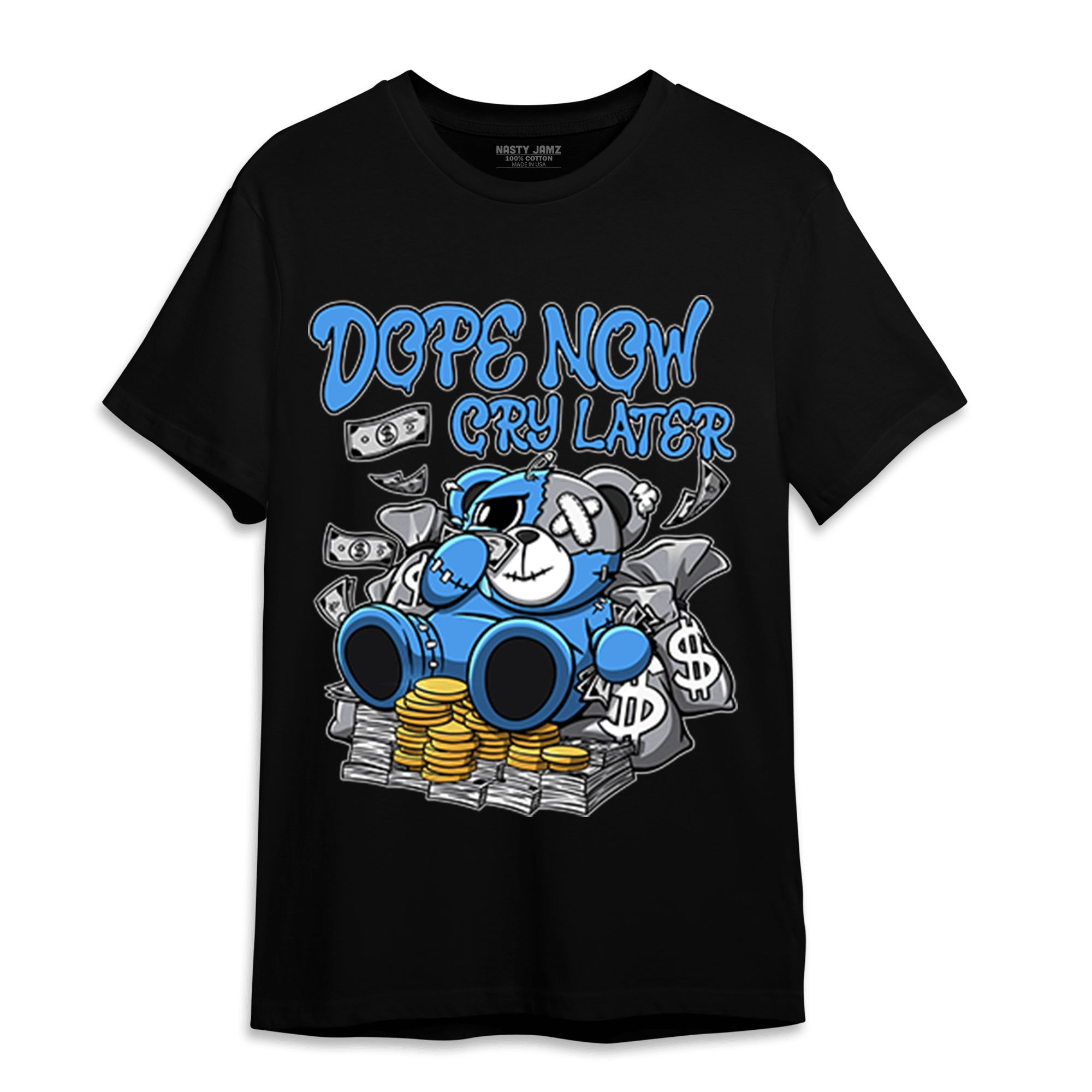 University Blue 5s T Shirt Match Money Cry BER - NastyJamz
