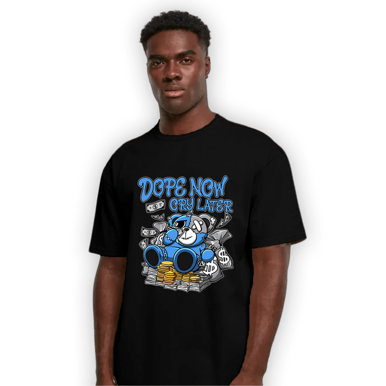 University Blue 5s T Shirt Match Money Cry BER - NastyJamz