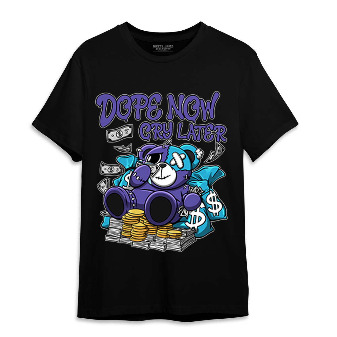 Aqua 6s T Shirt Match Money Cry BER - NastyJamz