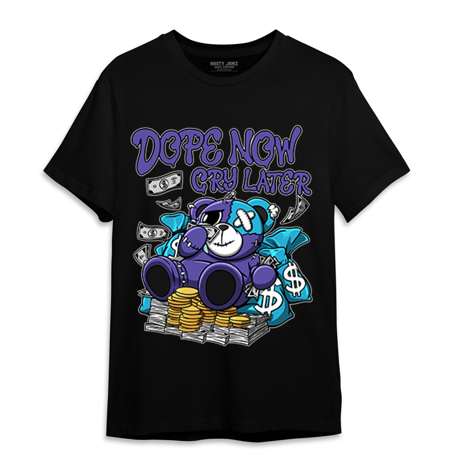 Aqua 6s T Shirt Match Money Cry BER - NastyJamz