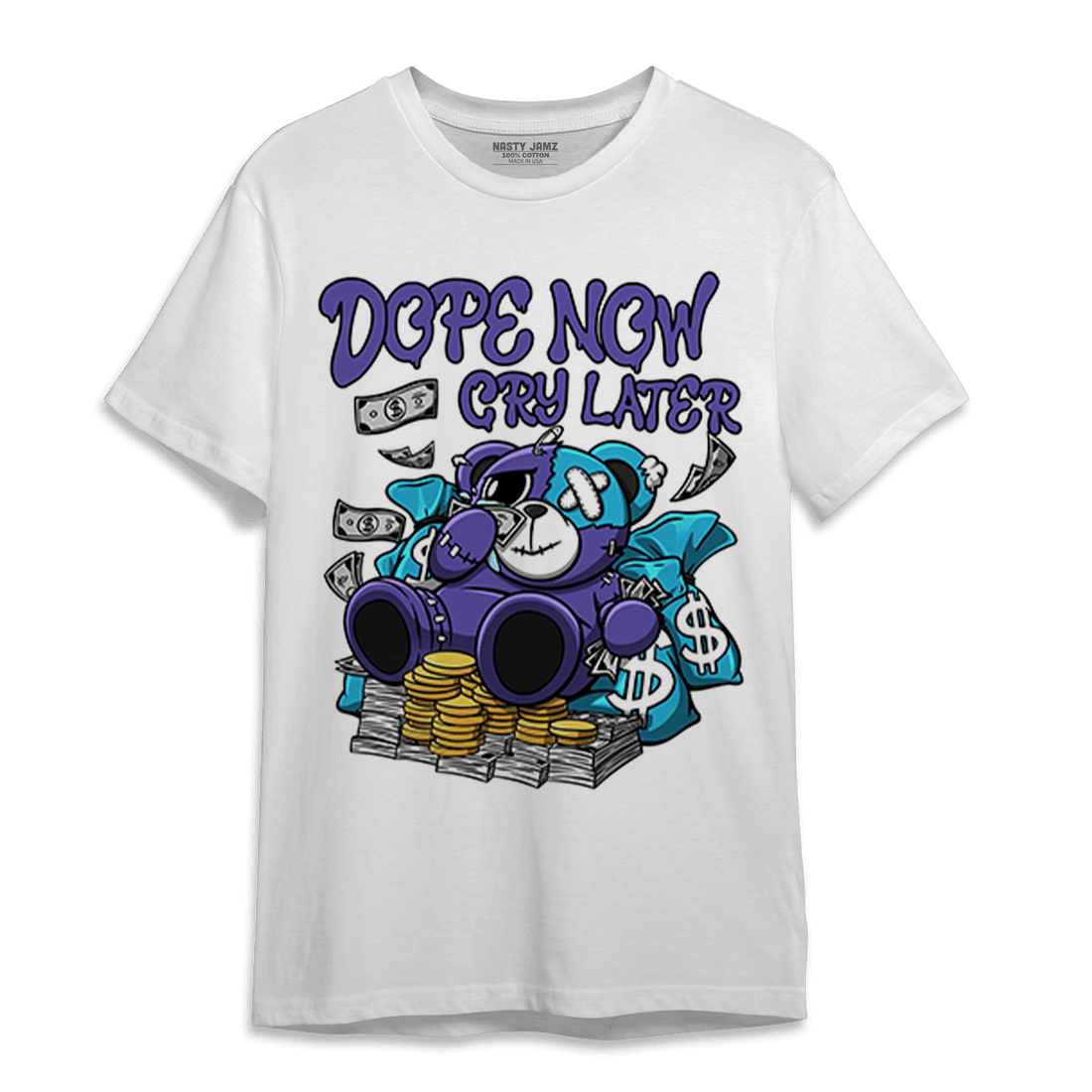 Aqua 6s T Shirt Match Money Cry BER - NastyJamz