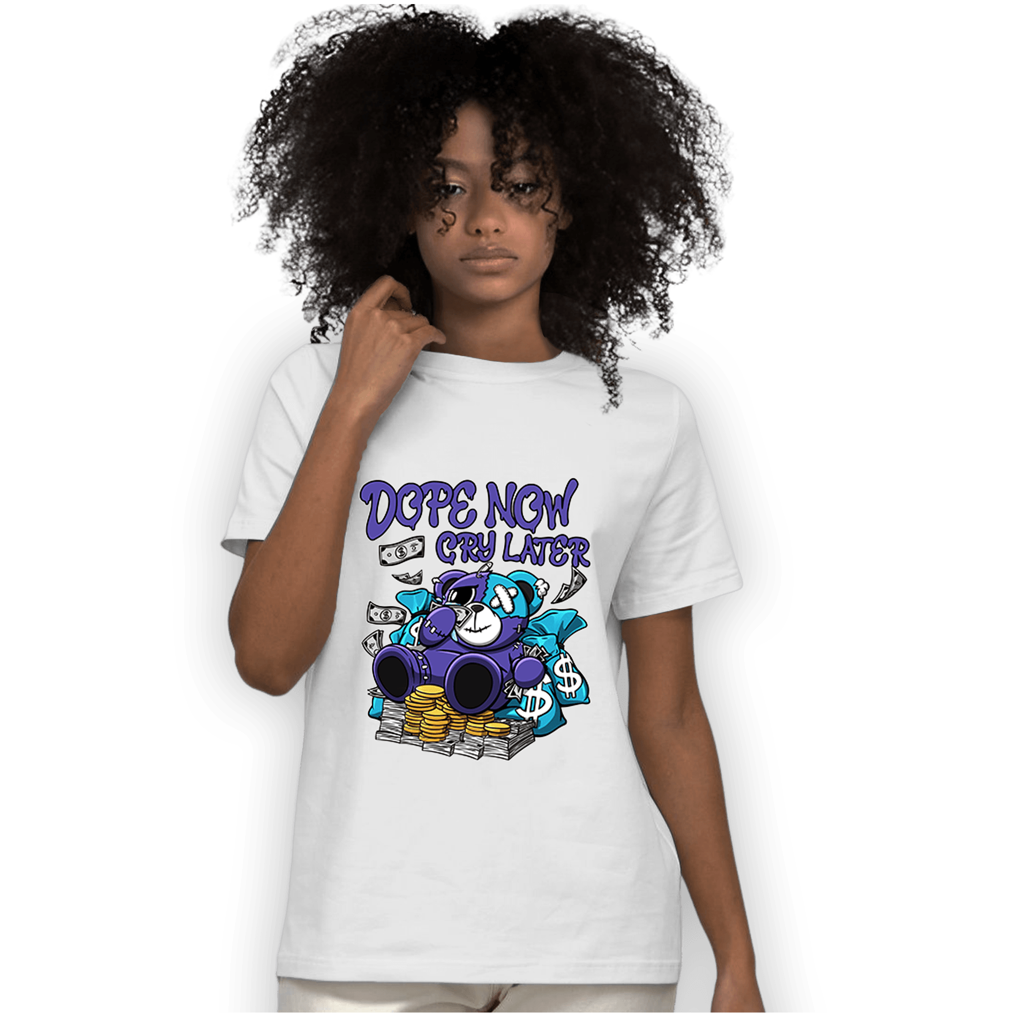 Aqua 6s T Shirt Match Money Cry BER - NastyJamz