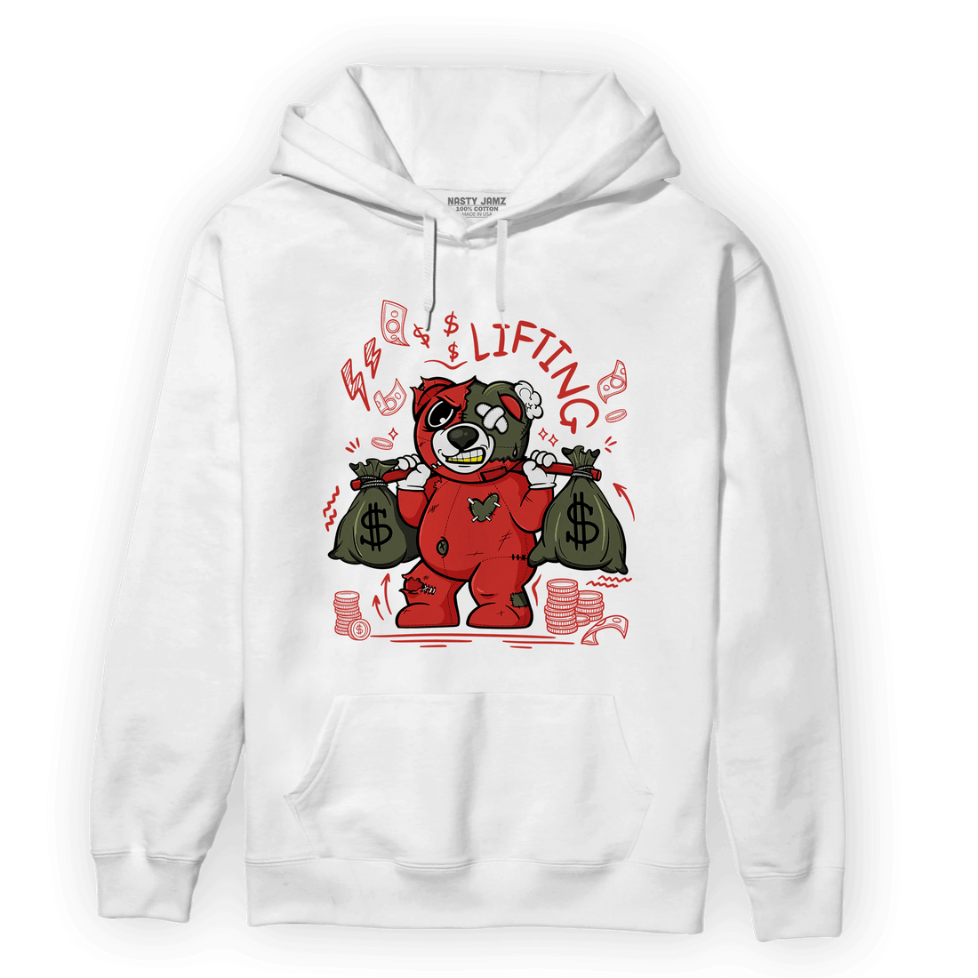 Dunk Low Mystic Red Hoodie Match Money Lifting BER - NastyJamz