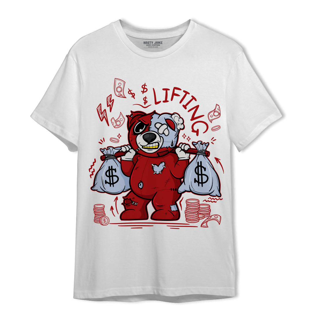 Cherry 11s T Shirt Match Money Lifting BER - NastyJamz