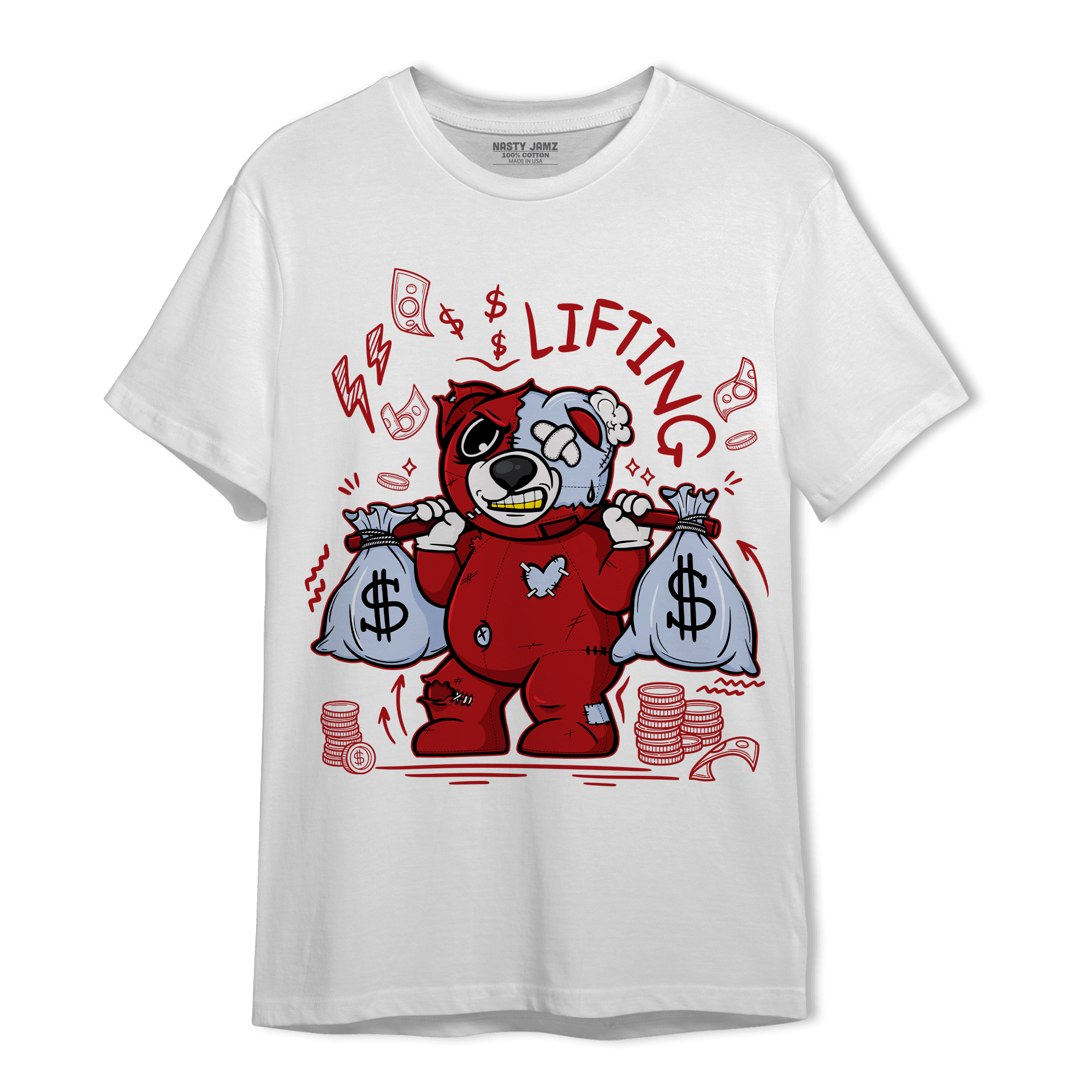 Cherry 11s T Shirt Match Money Lifting BER - NastyJamz