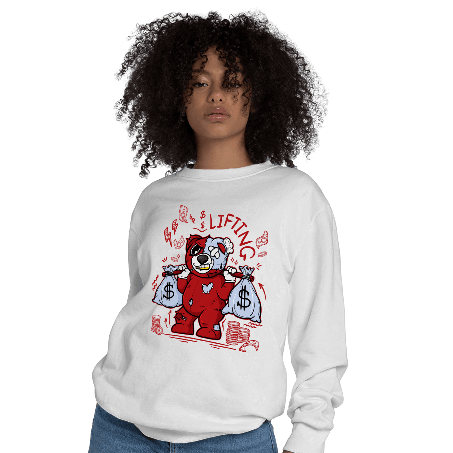 Cherry 11s Sweatshirt Match Money Lifting BER - NastyJamz
