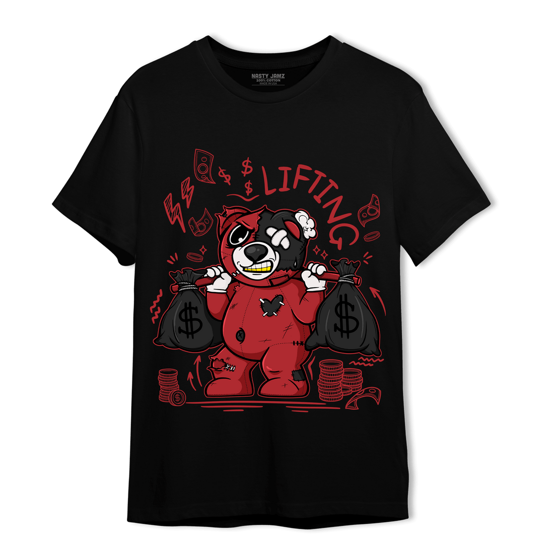 Cherry 12s T Shirt Match Money Lifting BER - NastyJamz