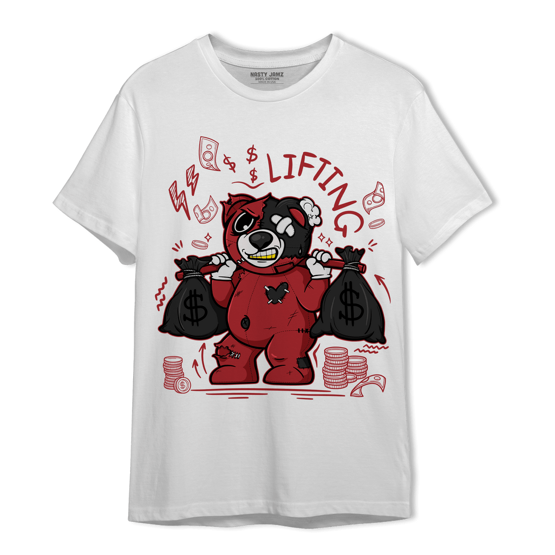 Cherry 12s T Shirt Match Money Lifting BER - NastyJamz