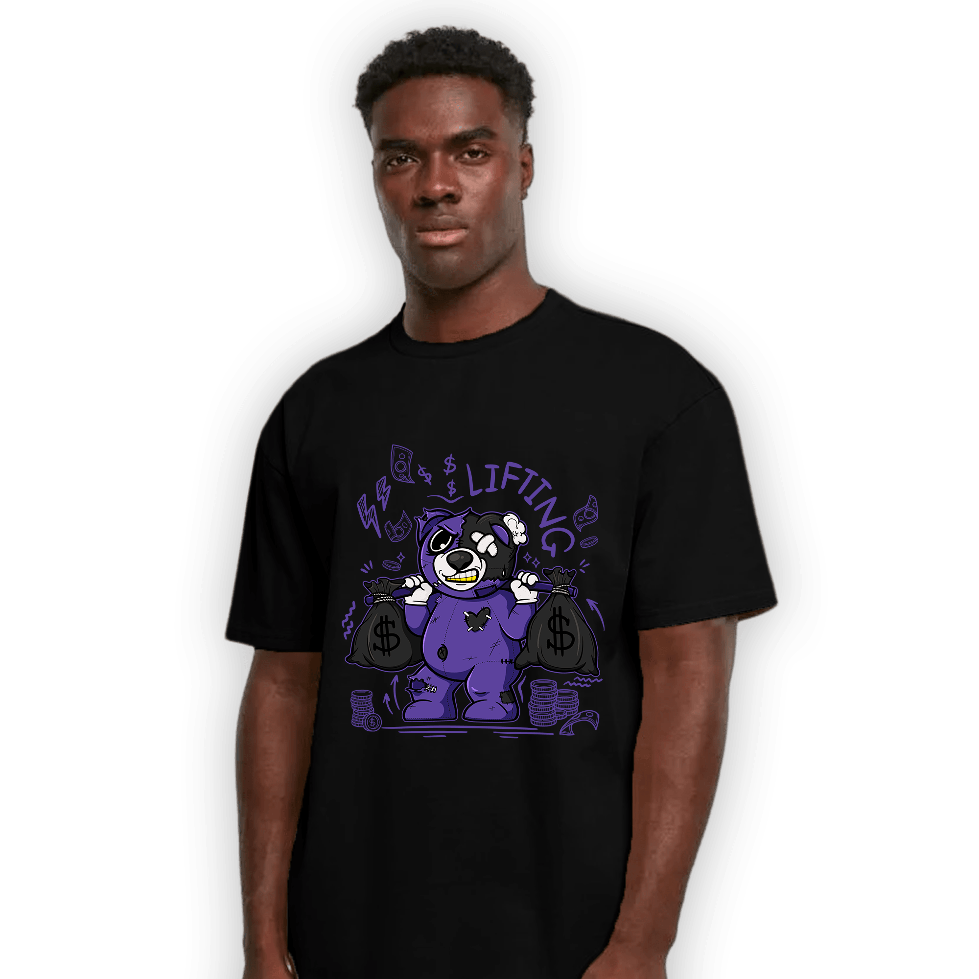 Field Purple 12s T Shirt Match Money Lifting BER - NastyJamz