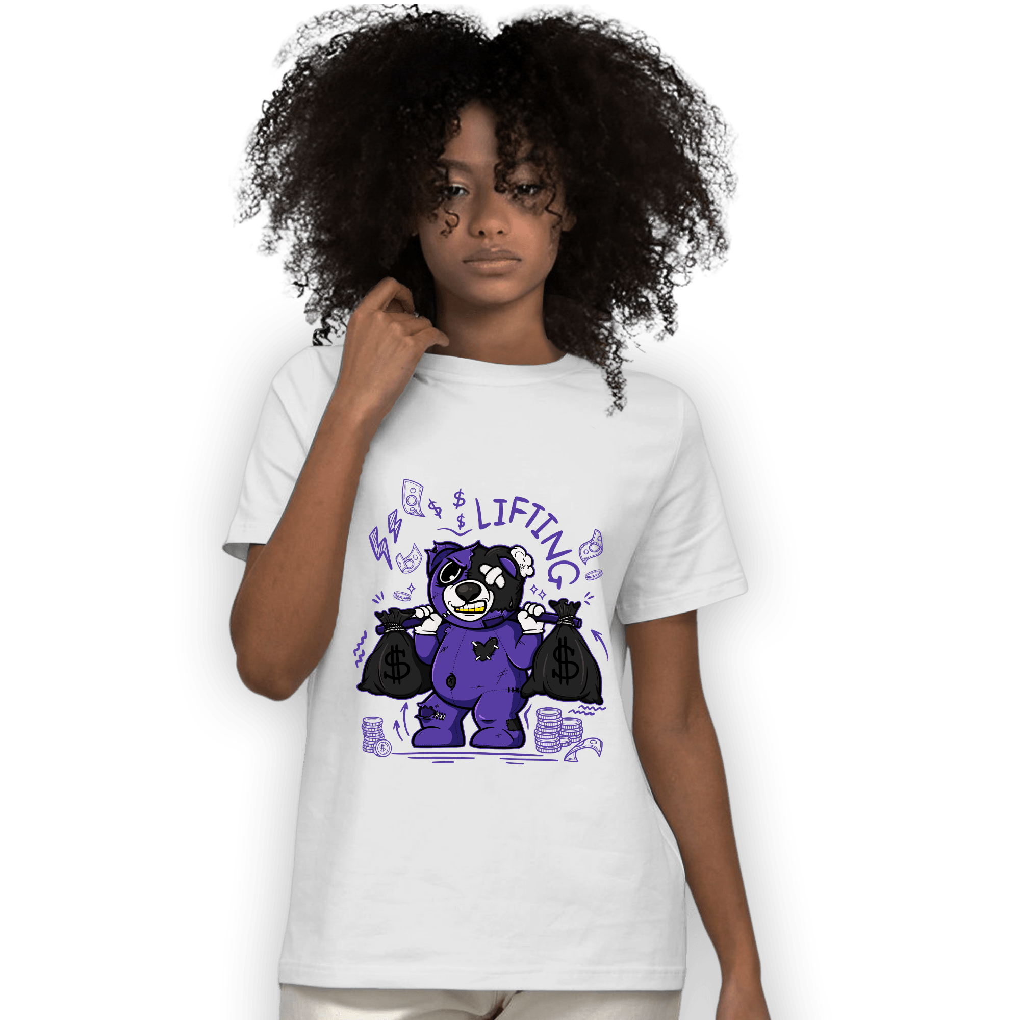 Field Purple 12s T Shirt Match Money Lifting BER - NastyJamz