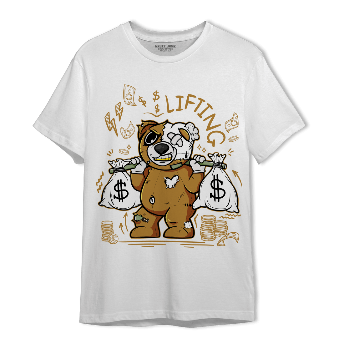 Wheat 13s T Shirt Match Money Lifting BER - NastyJamz