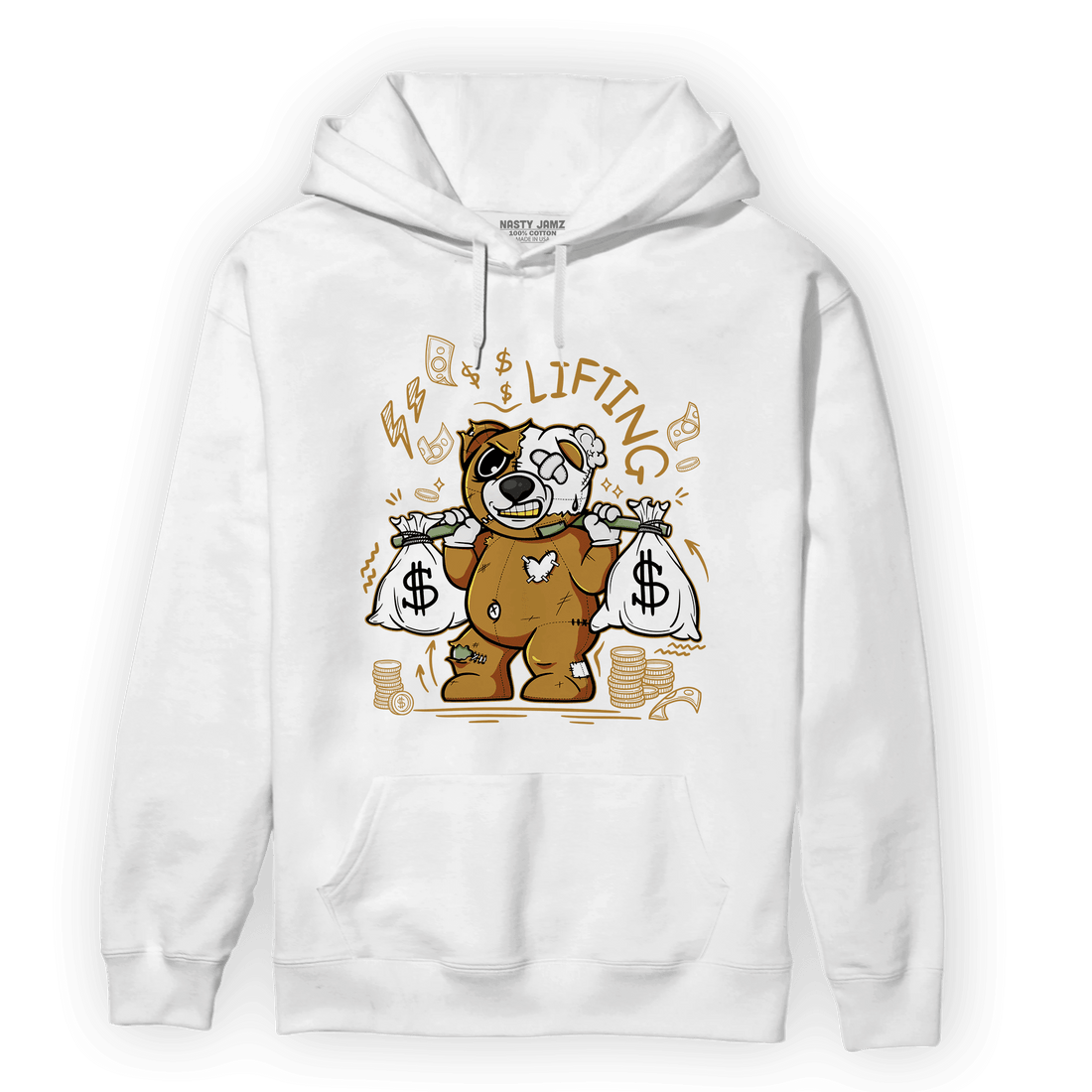 Wheat 13s Hoodie Match Money Lifting BER - NastyJamz