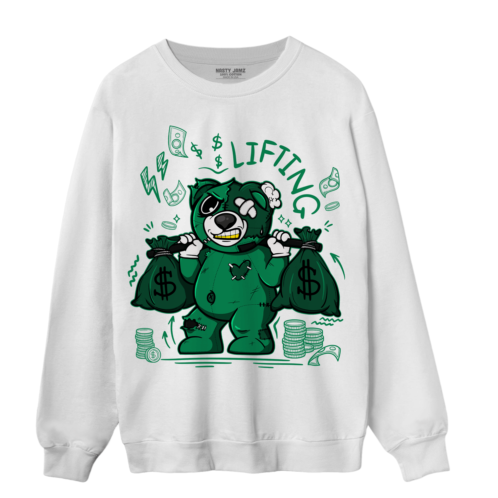 Celtic Lucky Green 1s Sweatshirt Match Money Lifting BER - NastyJamz