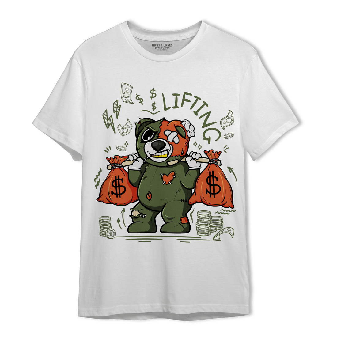 High OG Celadon 1s T Shirt Match Money Lifting BER - NastyJamz