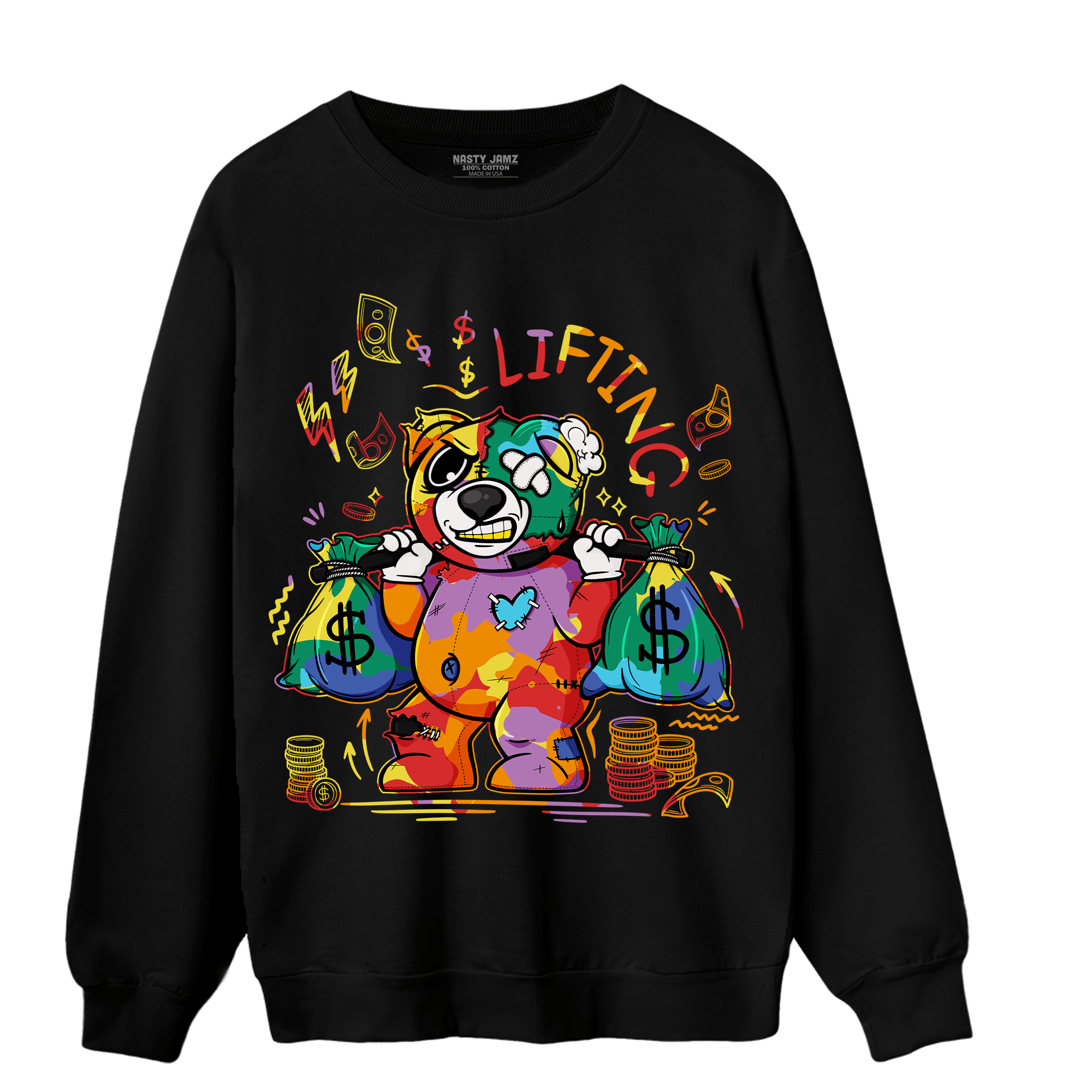 Mid GS Six Championships 1s Sweatshirt Match Money Lifting BER - NastyJamz