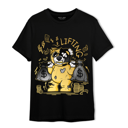 Mid SE Black Gold 1s T Shirt Match Money Lifting BER - NastyJamz
