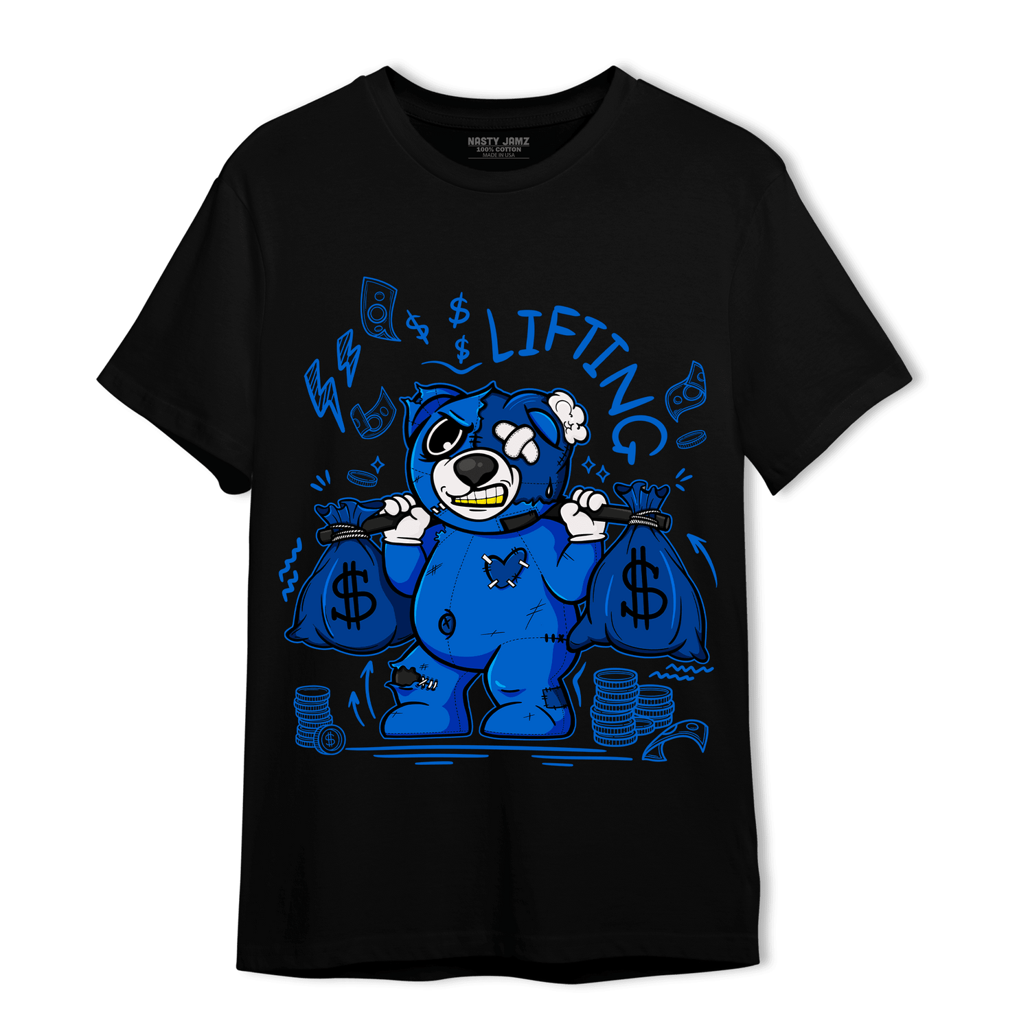 Royal Reimagined 1s T Shirt Match Money Lifting BER - NastyJamz
