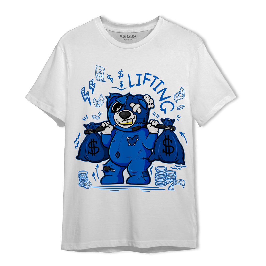 Royal Reimagined 1s T Shirt Match Money Lifting BER - NastyJamz